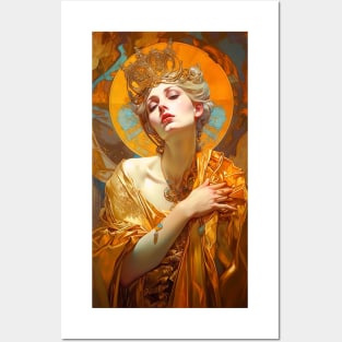 Golden Queen - Vintage, Mucha, Gilded Age Posters and Art